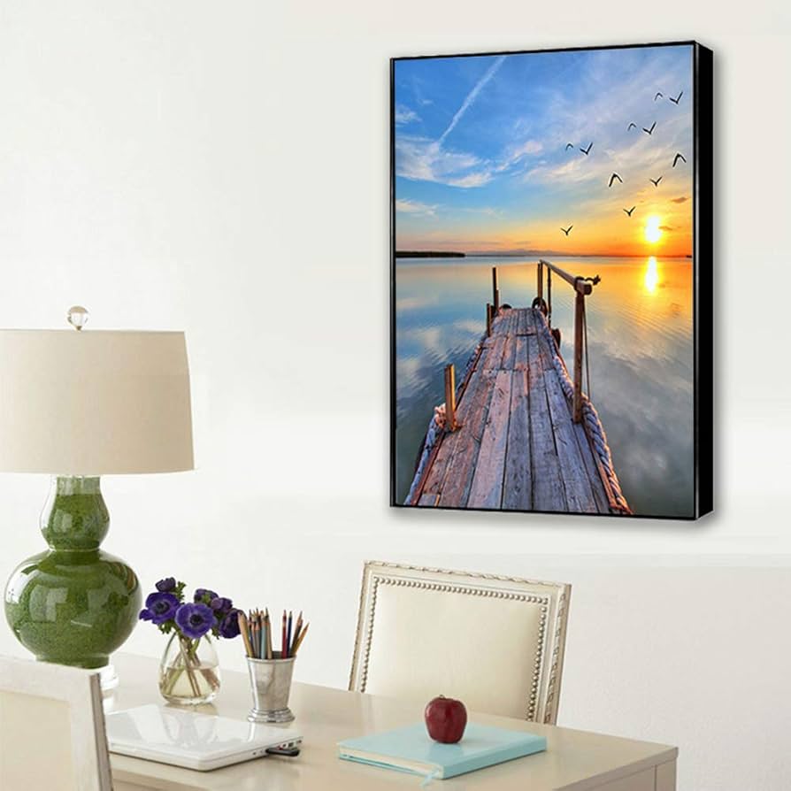 絵画　アート　モダン　額装　インテリア 版画 絵画 自然への畏怖 アートフォト インテリア 壁掛け 額入り